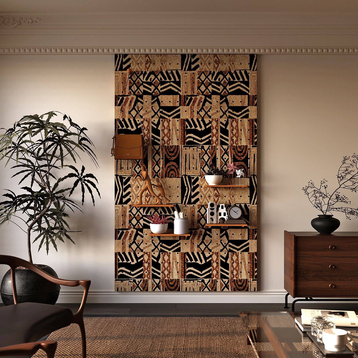 复古几何图案洞洞板木质置物架家用客厅墙收纳陈列架可定制展示架,住宅家具,搁板/置物架/家用陈列架,淘宝优惠券,粉丝福利购,淘宝优惠卷
