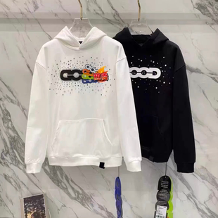 美式网红GOOD连帽烫钻卫衣男女秋冬潮牌痞帅加绒加厚打底上衣外套