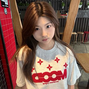 美式高街刺绣十字星星字母短袖t恤女夏2026新款小众别致纯棉上衣