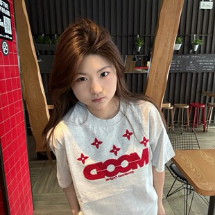 美式高街刺绣十字星星字母短袖t恤女夏2026新款小众别致纯棉上衣