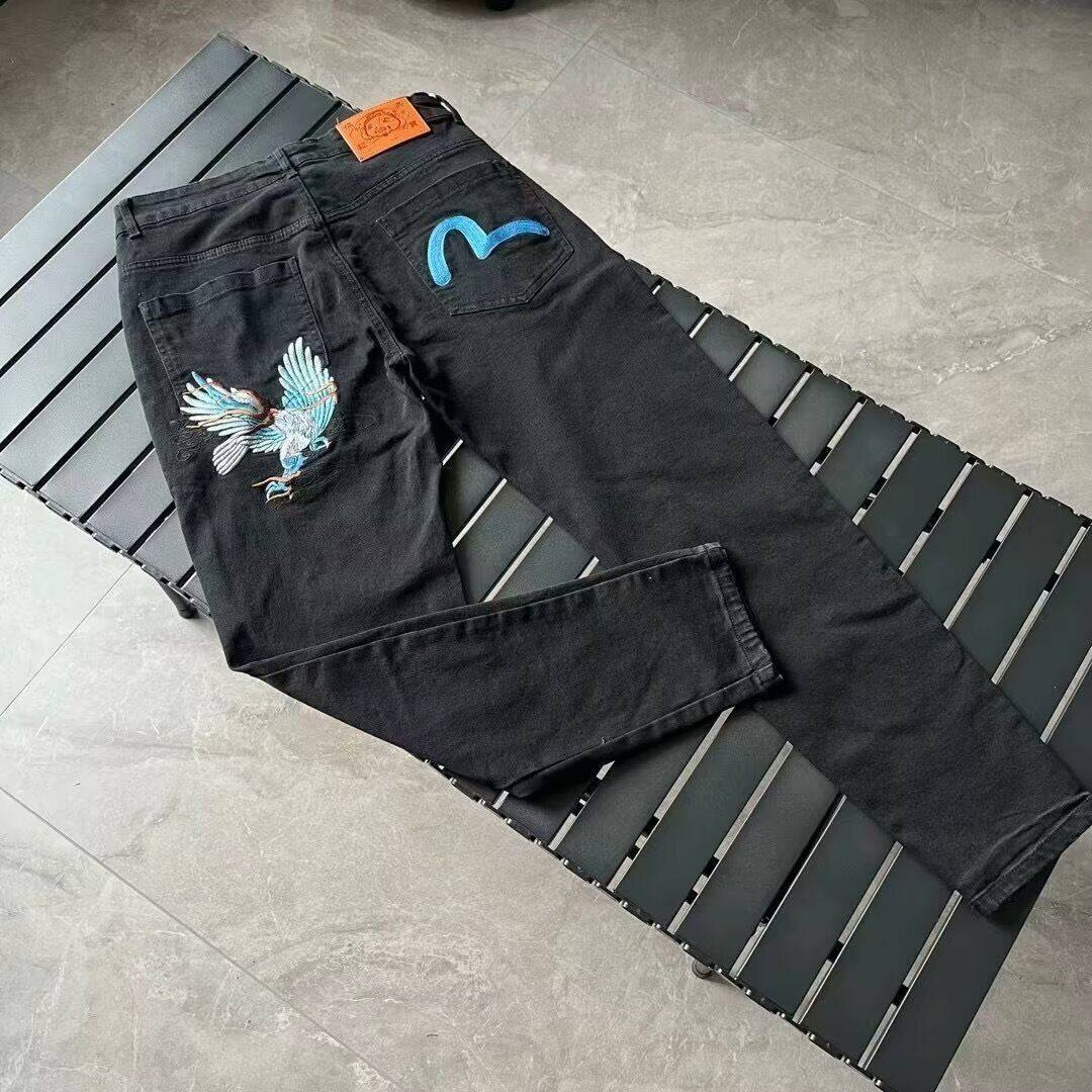 2025爆款网红同款福家老鹰刺绣牛仔裤潮男时尚帅气轻奢修身小脚裤,男装,牛仔裤,淘宝优惠券,粉丝福利购,淘宝优惠卷