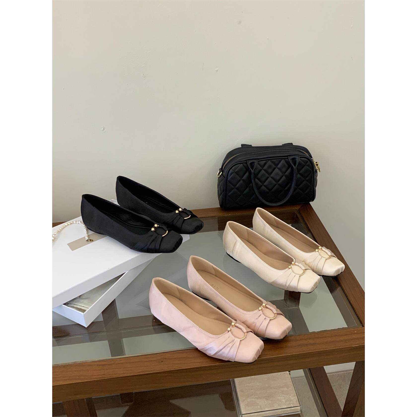 SHOE-REN韩式方头浅口单