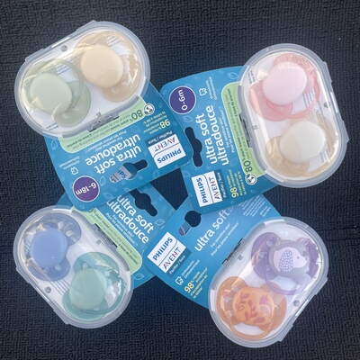 飞利浦新安怡安抚奶嘴马卡龙透气扁头0-6个月防胀气6-118一岁以上