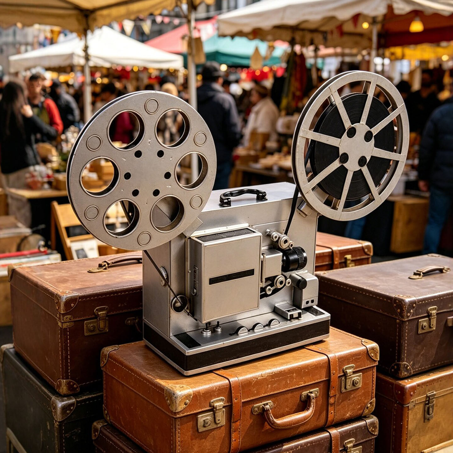 70年代复古电影放映机摆件怀旧老物件大型古董胶片电影机模型道具