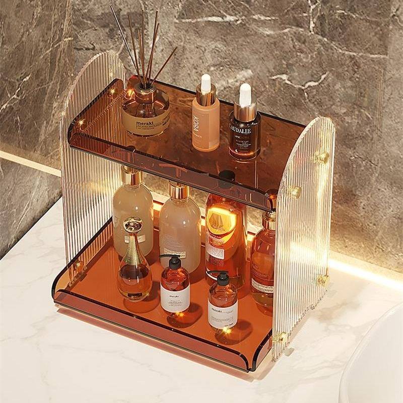 亚克力洗漱化妆品多层台面收纳置物架轻奢风浴室卫生间桌面收纳盒