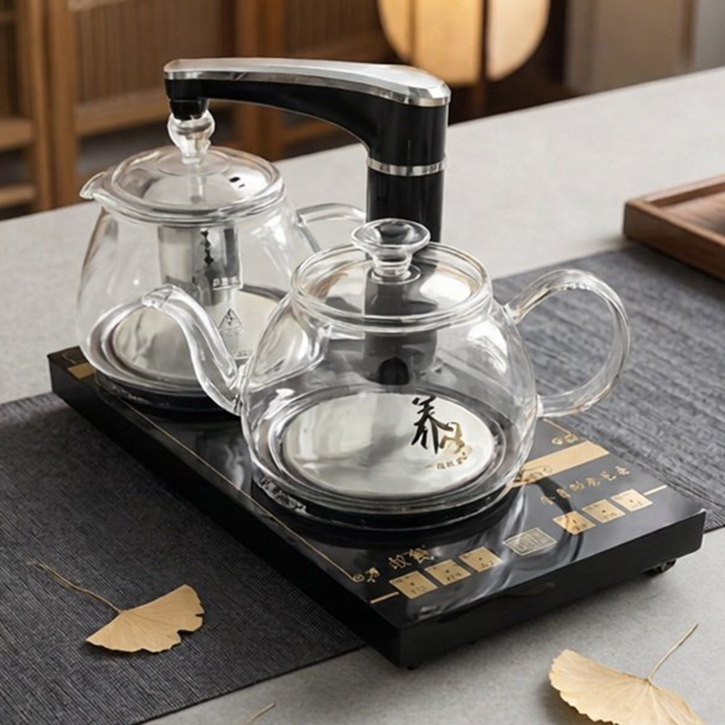 故瓷智速37*20cm电茶炉底座嵌入式茶桌泡茶专用烧水壶全自动上水