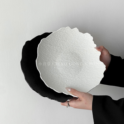 新中式高级感家用花边陶瓷水果盘