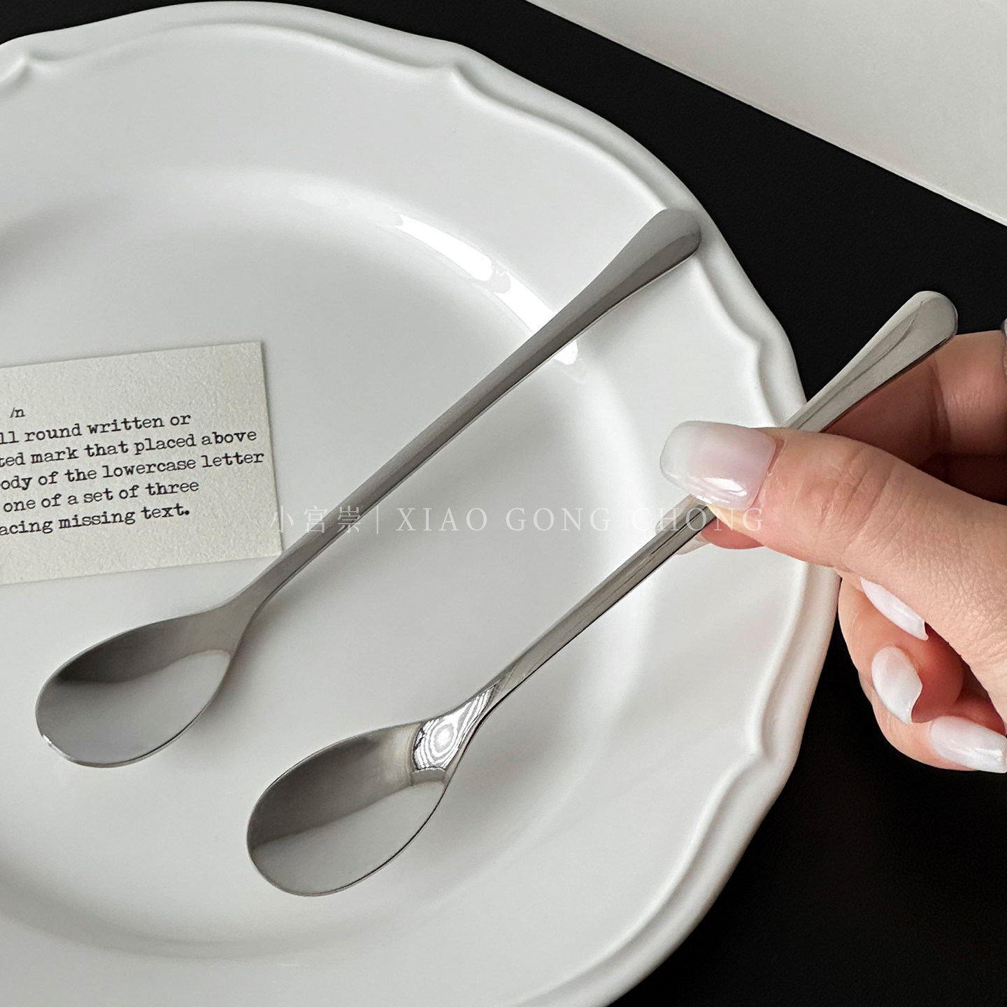 304不锈钢小勺子ins蛋糕甜品勺奶茶勺创意迷你咖啡勺水果叉搅拌棒