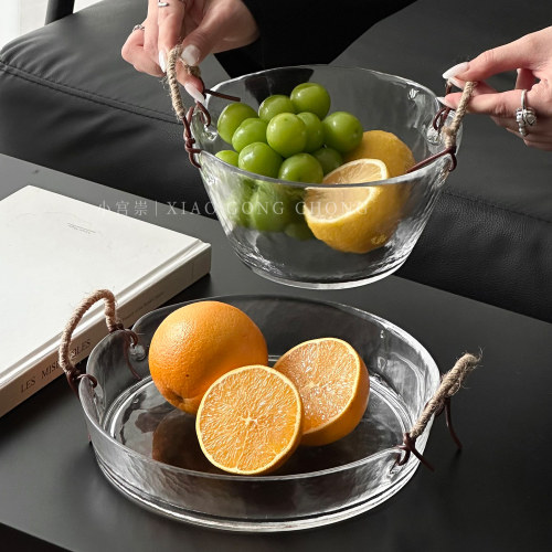 轻奢家用高颜值玻璃水果盘沙拉碗