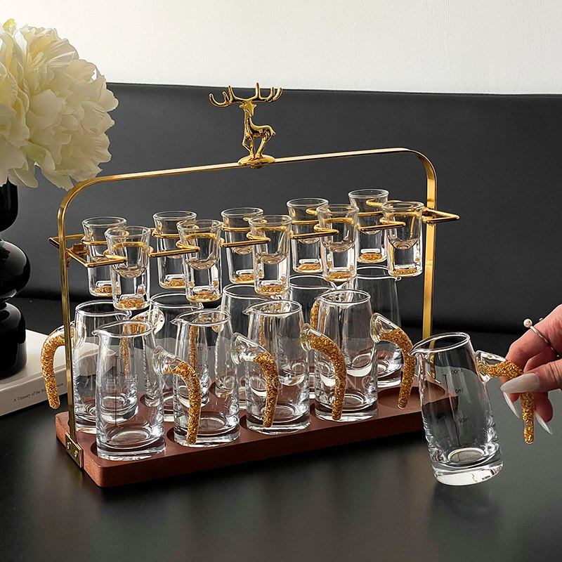 高级感玻璃白酒杯分酒器套装酒具
