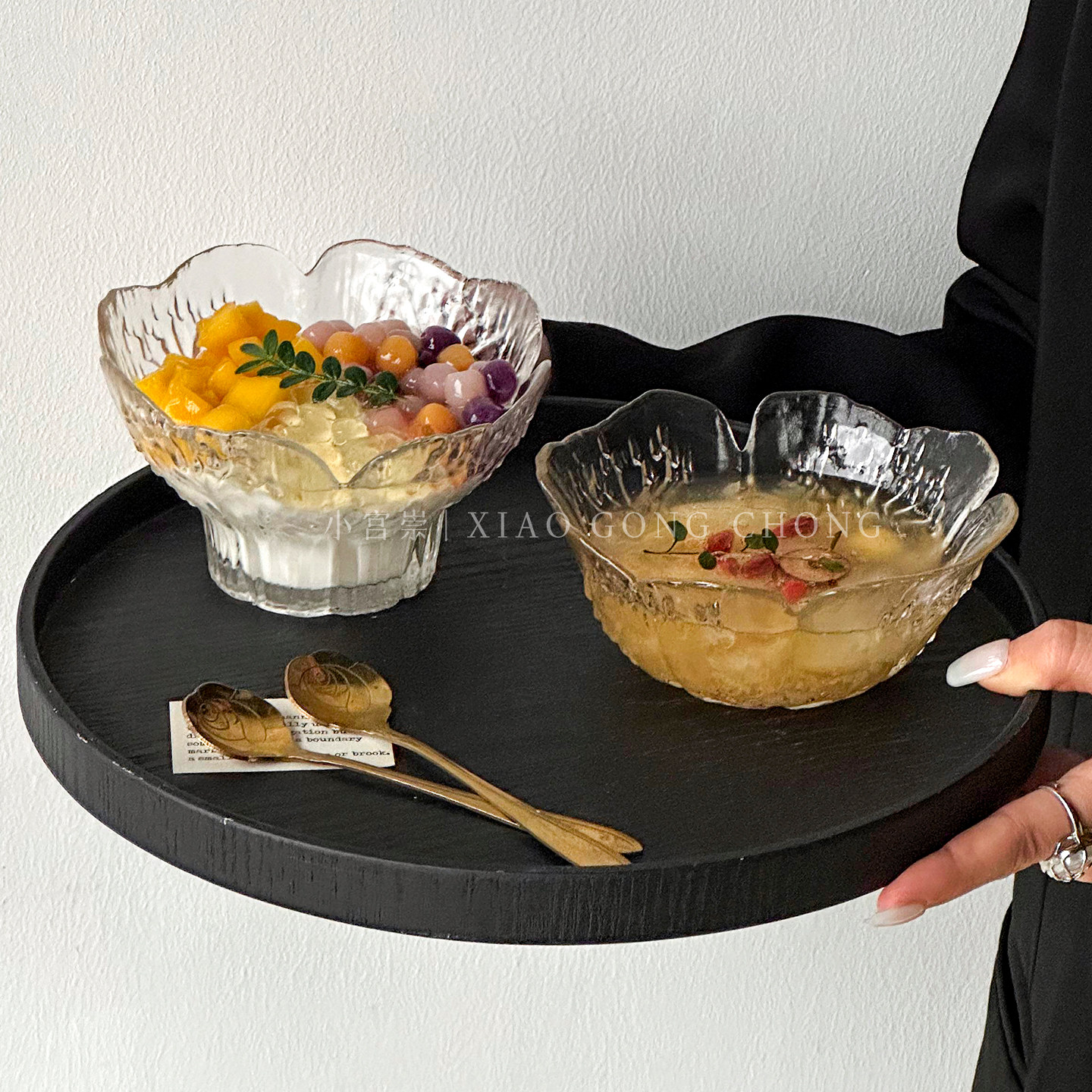 ins风花瓣浮雕甜品碗冰淇淋碗