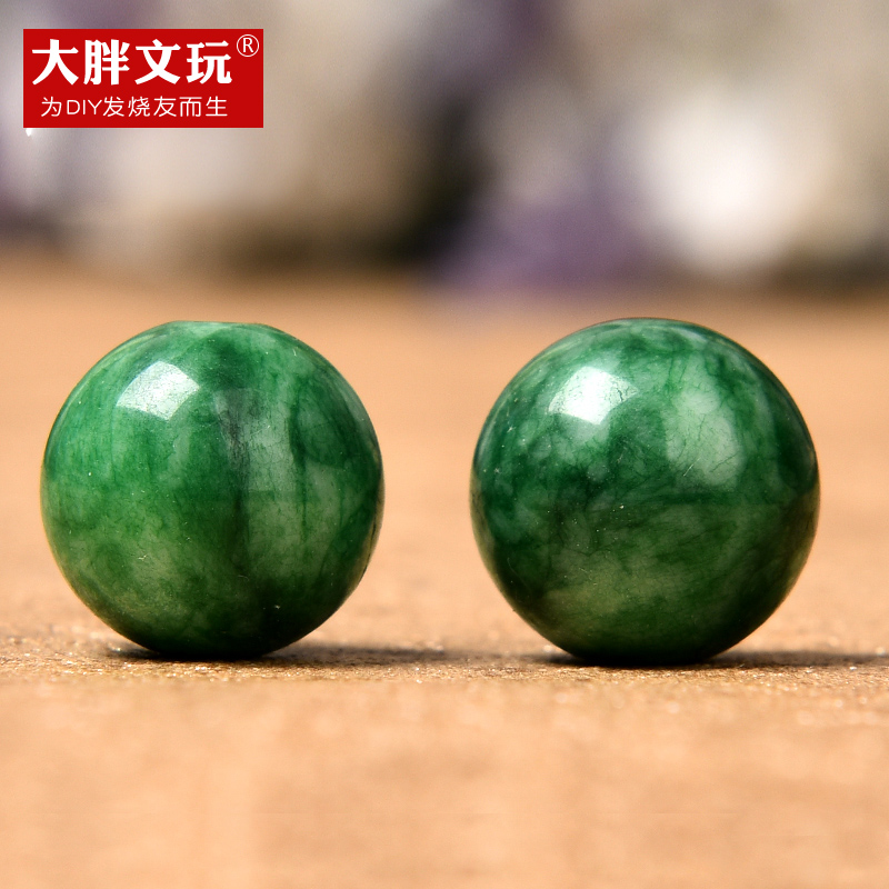 天然干青铁龙生手链圆珠配饰翡翠散珠佛珠转运珠星月菩提DIY饰品