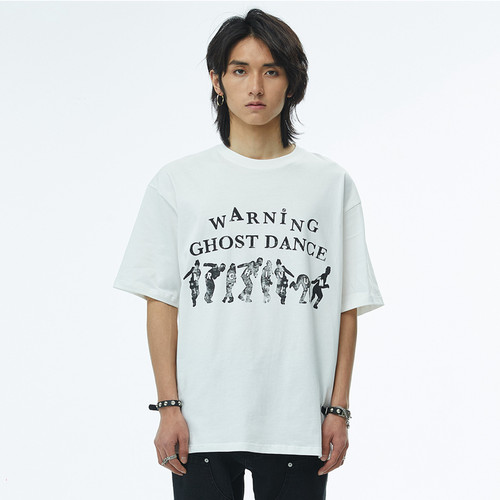 ARCHIVUM宽松四色印花圆领T恤