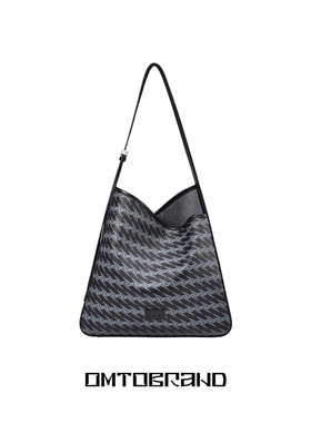 omto黑松露软托特包女大容量通勤上课女斜挎包小众设计印花单肩包