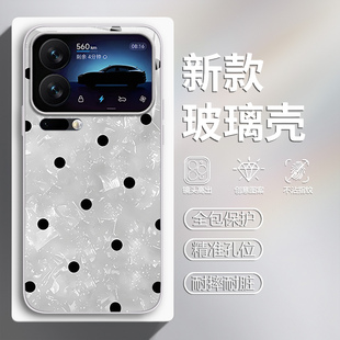 波点适用小米17promax手机壳15红米k90赵露思k80简约70时尚14高级感13Ultra玻璃note12新款60网红50女款40/30