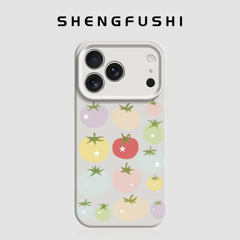 水果图适用苹果17promax手机壳iphone17pro新款17pro网红16pro液态硅胶14卡通15爆款13防摔可爱12高级感J