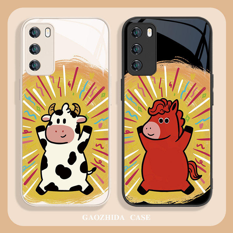 适用小米17promax手机保护壳可爱红米note14卡通k90k80奶牛小马vivoiqoo15牛马x300本命年s50s30/opporeno/fi