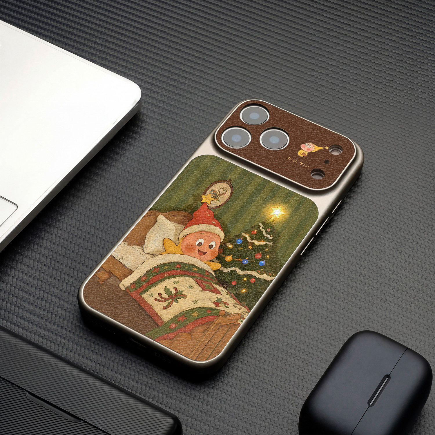 圣诞系列星人适用于iPhone17手机壳电镀男款16PM苹果15全包防摔14高级质感13promax大视窗油画卡通手机保护壳