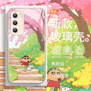 适用华为mate80蜡笔小新樱花手机壳pura80动漫pura70pro玻璃mate70套nova14可爱13/12小清新荣耀500套magic8