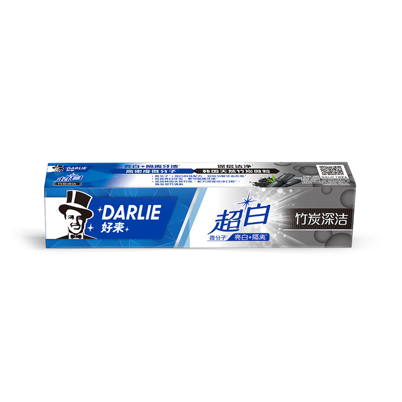 darlie好来(原黑人)超白竹炭深洁牙膏140克/支