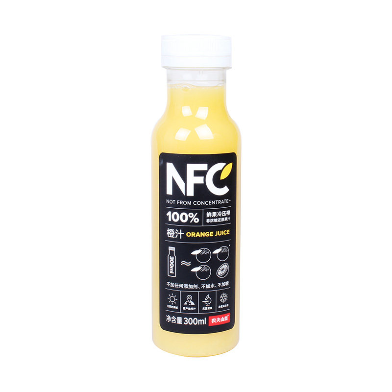 农夫山泉100%nfc橙汁300ml/瓶