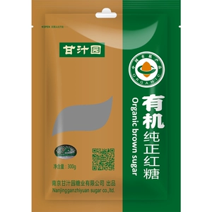 [甘汁园有机纯正红糖300g/袋]