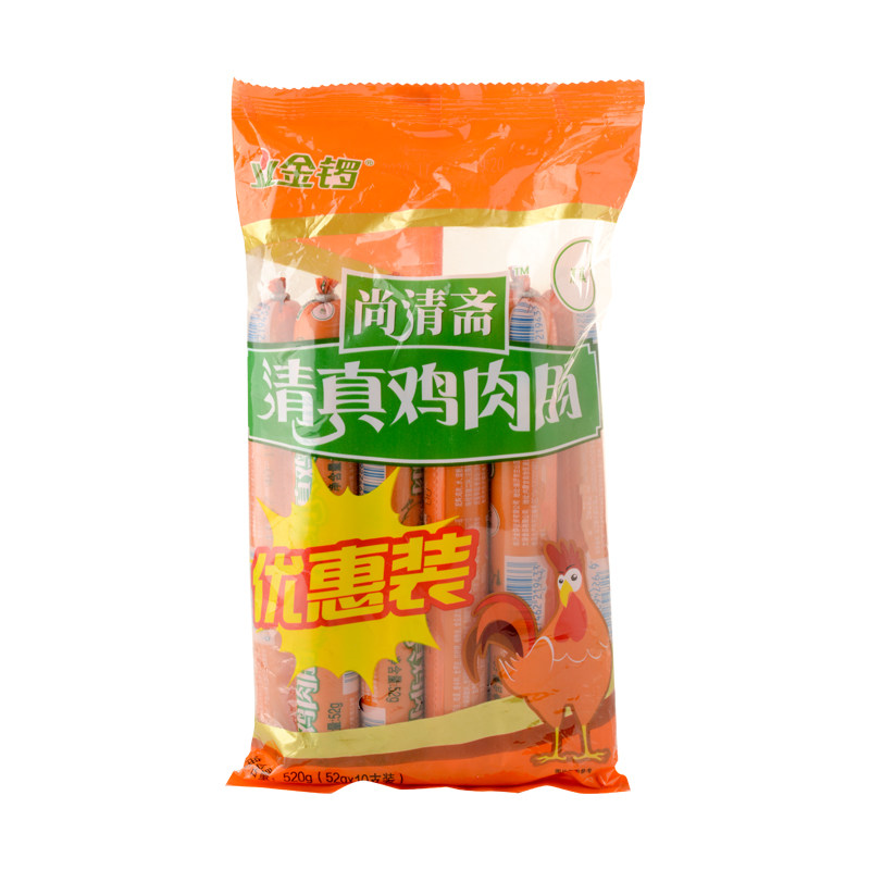 金锣尚清斋清真鸡肉肠520g/袋