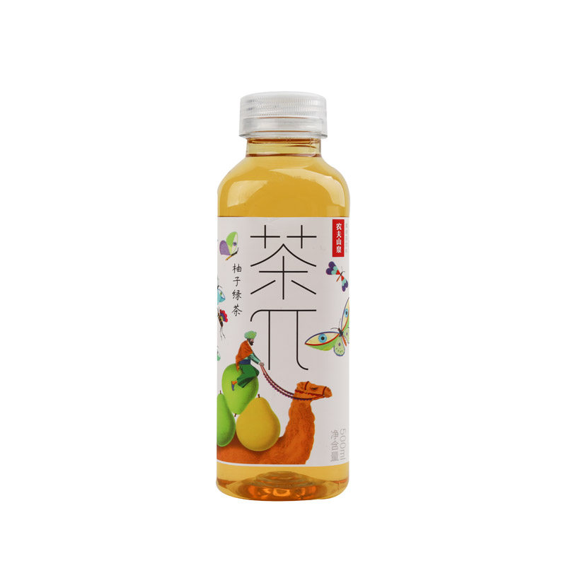 农夫山泉茶π果味茶饮料柚子绿茶500ml/瓶