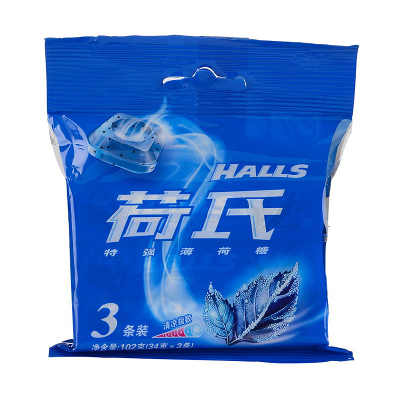 荷氏特强薄荷糖  34g*3    102g/袋