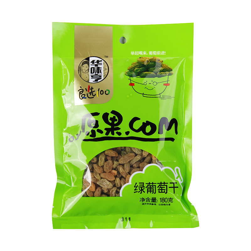华味亨绿葡萄干 180克/袋|msdalam kategori makanan ringan/Nuts/Specialty, Manisan/jujube/Plum/buah-buahan kering, kismis - dari Buy2taobao.com untuk memberikan perkhidmatan ejen Taobao profesional membeli