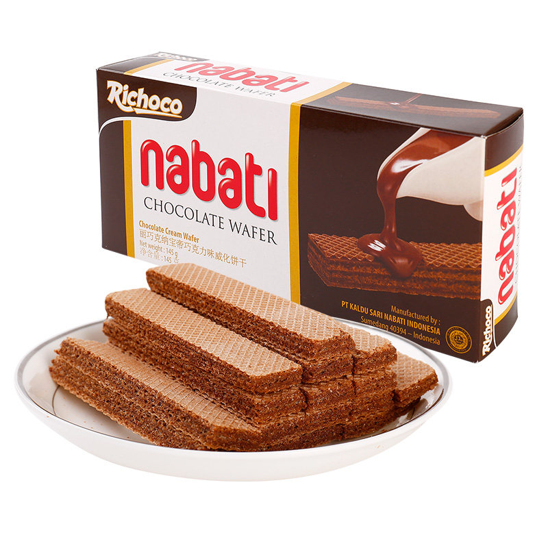 印度尼西亚丽巧克纳宝帝巧克力味威化饼干 145g/盒