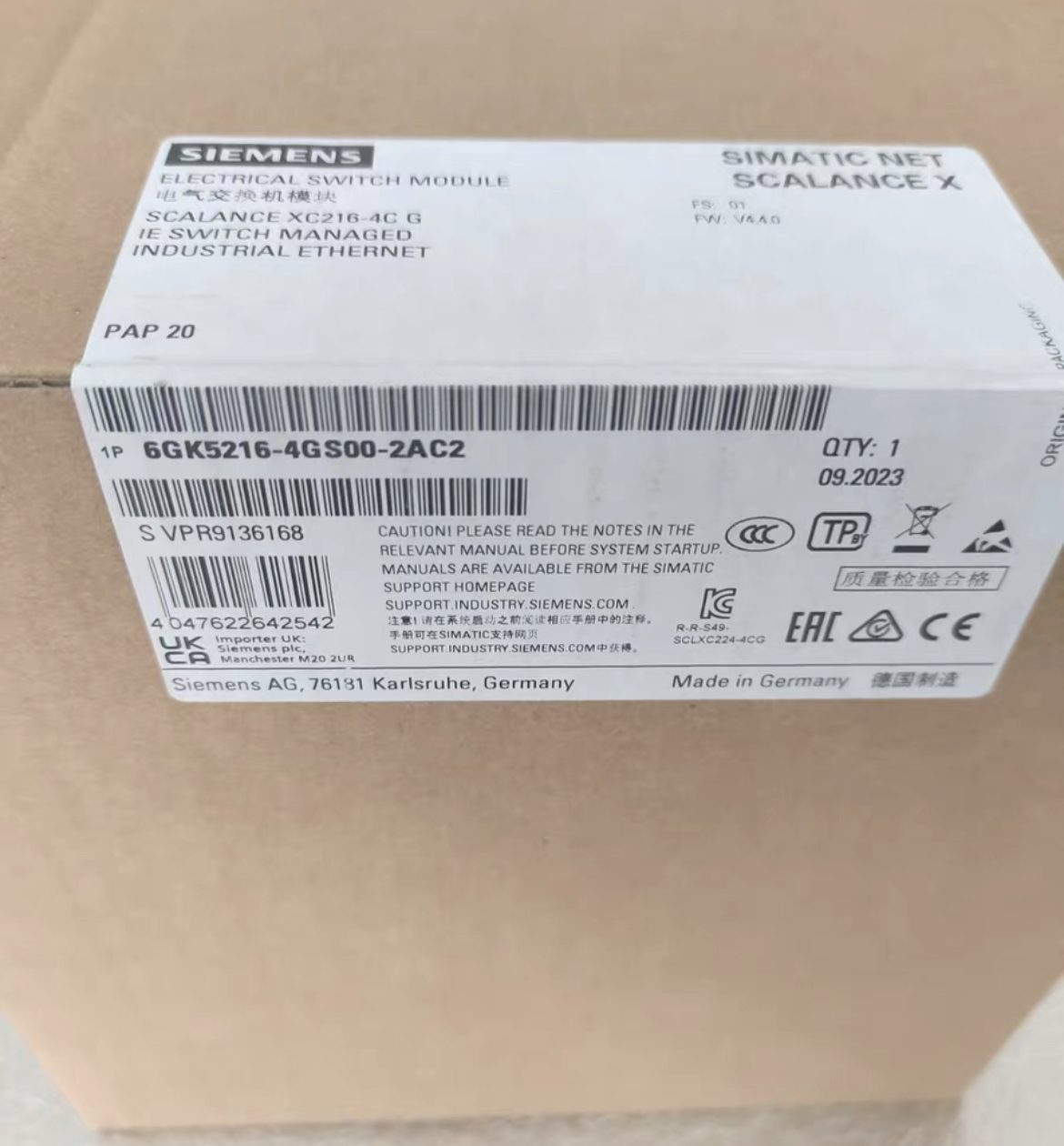 6GK5216-4GS00-2AC2 西门子可管理交换机 6GK5216-4GS00-2AC2