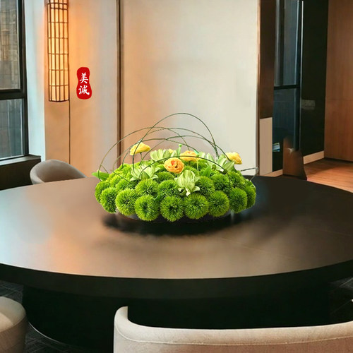 新中式仿真花摆件酒店餐桌花摆花