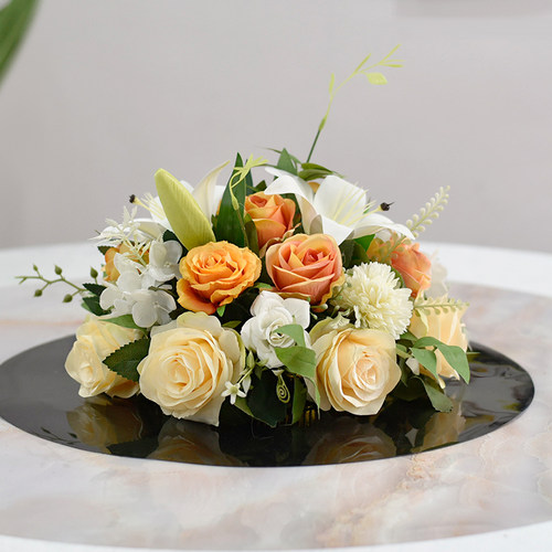 桌花仿真花摆设餐厅餐桌中间摆花