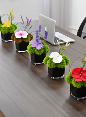 商务小桌花仿真花餐桌装饰品