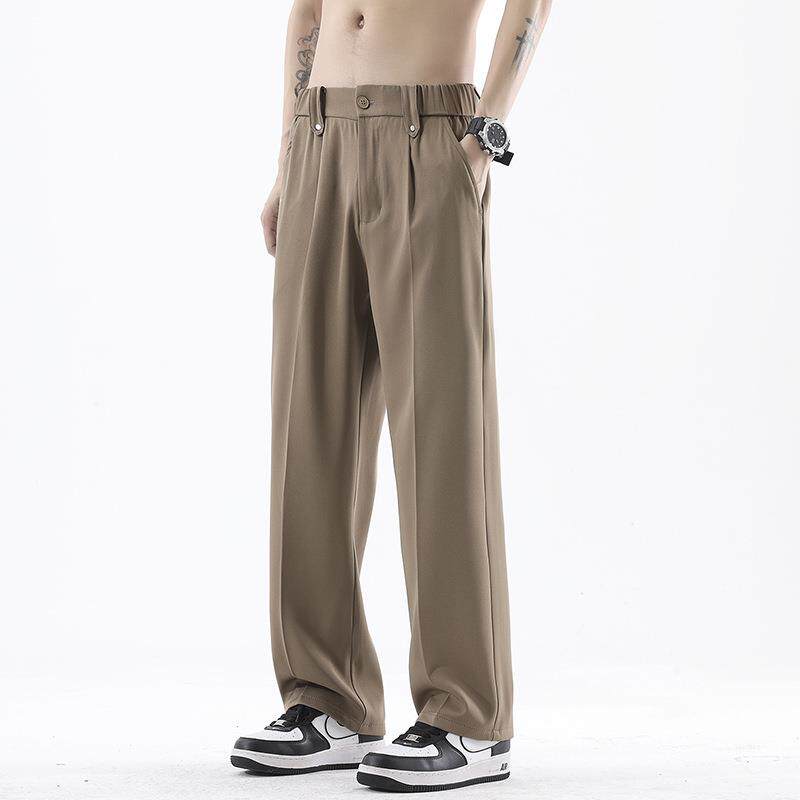 尚谷男装 垂顺免烫抗皱不束缚垂顺西服裤冰丝凉感休闲裤男夏薄款