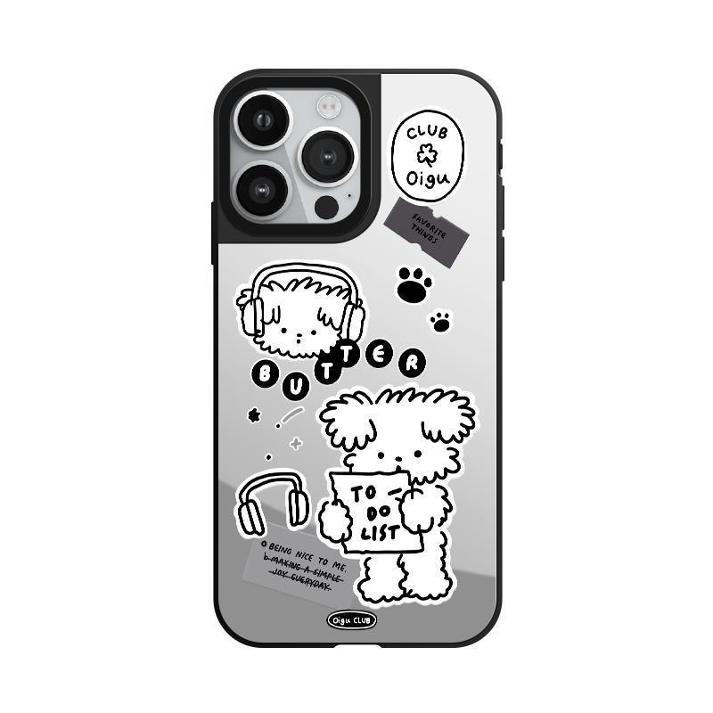 TI潮牌奶油小狗系列苹果16plus手机壳12适用iphone15ProMax14