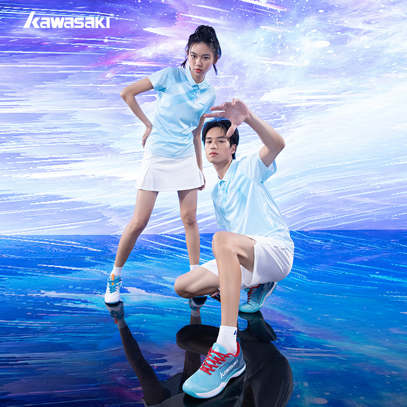 Kawasaki专业羽毛球服吸汗透气