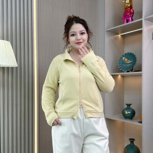 大码立领卫衣外套女秋冬短款上衣