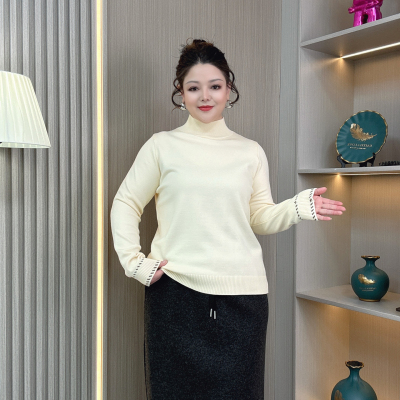 大码女装胖mm秋冬针织衫内搭毛衣