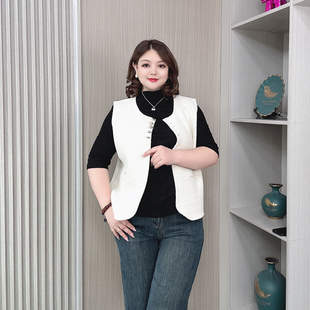 女装 大码 小香风针织马甲外套女胖mm显瘦洋气坎肩背心上衣 新款 秋季