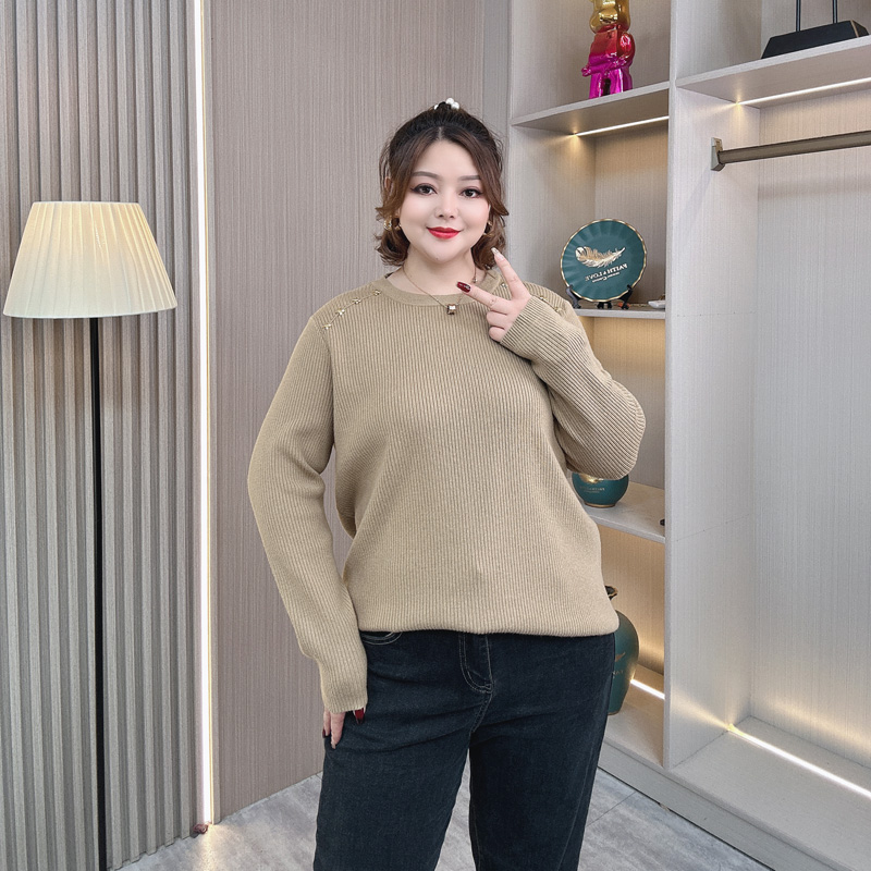 2025秋冬大码毛衣显瘦内搭针织衫
