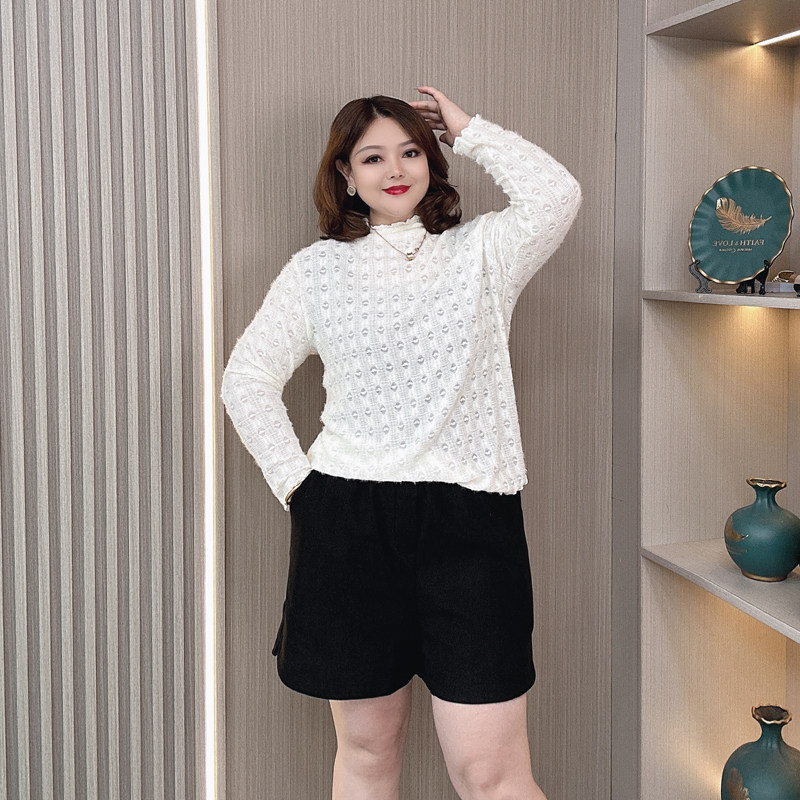 蕾丝打底衫女大码秋装胖mm宽松显瘦高级感洋气花边领长袖T恤上衣,女装/女士精品,大码内搭,淘宝优惠券,粉丝福利购,淘宝优惠卷