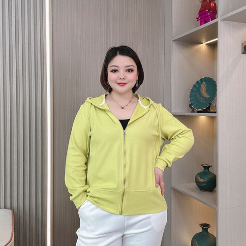 春秋款连帽拉链外套女显瘦卫衣