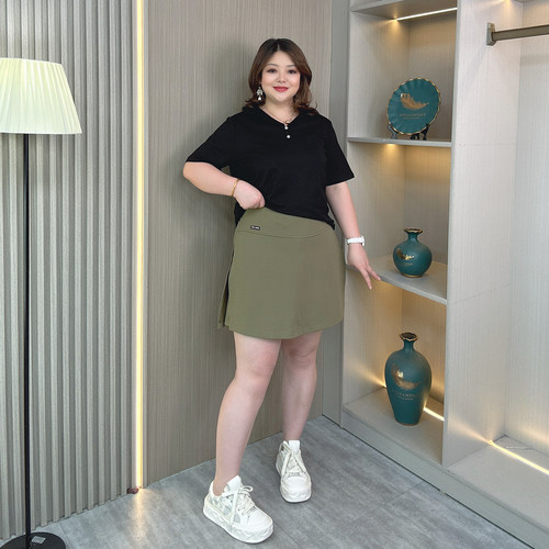 大码女装夏季高腰显瘦阔腿裙裤