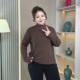 秋冬季 半高领德绒打底衫 女大码 胖mm内搭保暖宽松遮肉外穿显瘦上衣