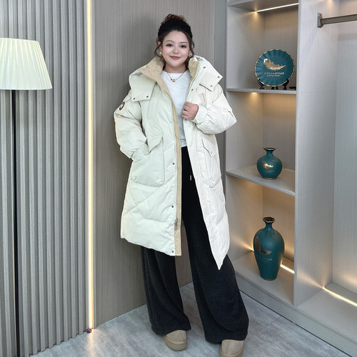 加肥加大码冬季中长款羽绒服外套