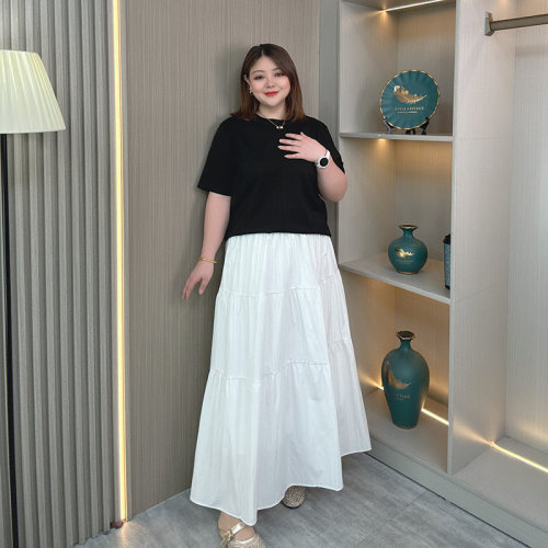 大码夏季法式温柔半身裙蛋糕裙女