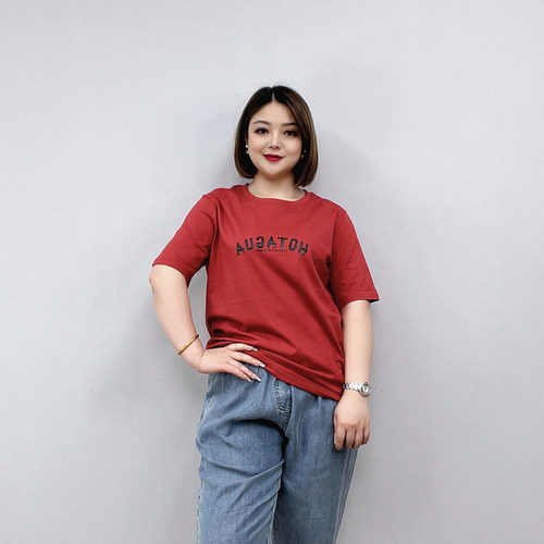 短袖T恤女夏季显瘦休闲圆领上衣