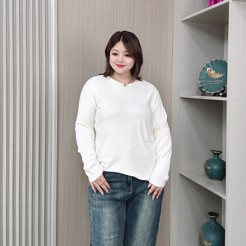 大码保暖长袖T恤女显瘦冬打底衫